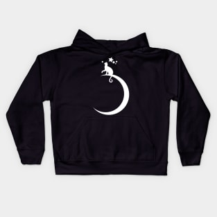 Cat and Moon Kids Hoodie